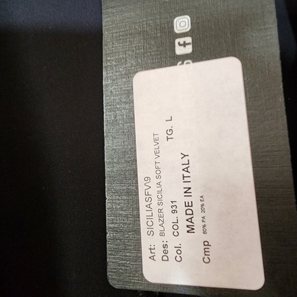 *HP* LA FILLE des FLEURS Sicilia Soft Velvet Blazer - Picture 4 of 10